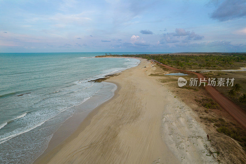 Tourinhos海滩鸟瞰图，里约热内卢Grande do Norte，巴西